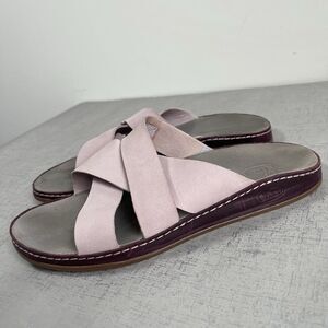 Chaco Womens Wayfarer Sandal Comfort Arch Support Suede Leather Slides 9 Mauve